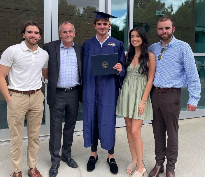 Connor Tomlinson Pictured With His Sister, Father And Two Brothers