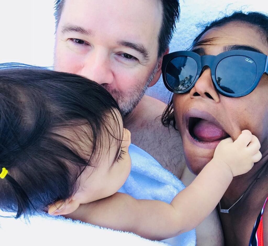 Is Patina Miller Pregnant In 2024? Patina Miller With Her Husband And Daughter (Source: Instagram)