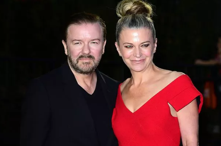 Ricky Gervais With His Partner Jane Fallon