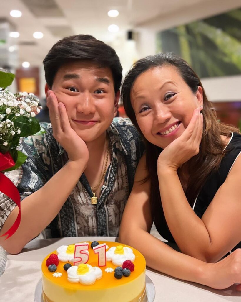 Sam Song Li With His Mother