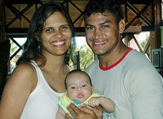 Acelino Freitas With His Wife, Elena Freitas And Their Son