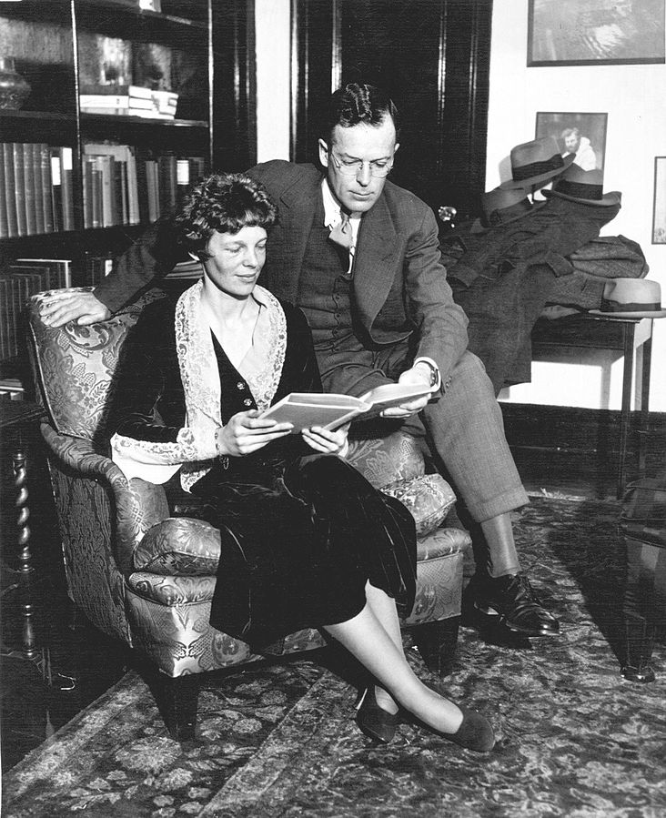 Amelia Earhart With His Husband  George