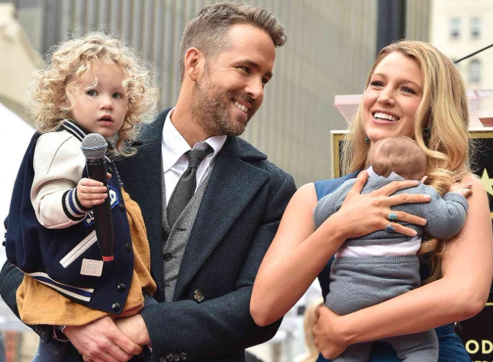 Blake Lively With Her Husband And Their Kids