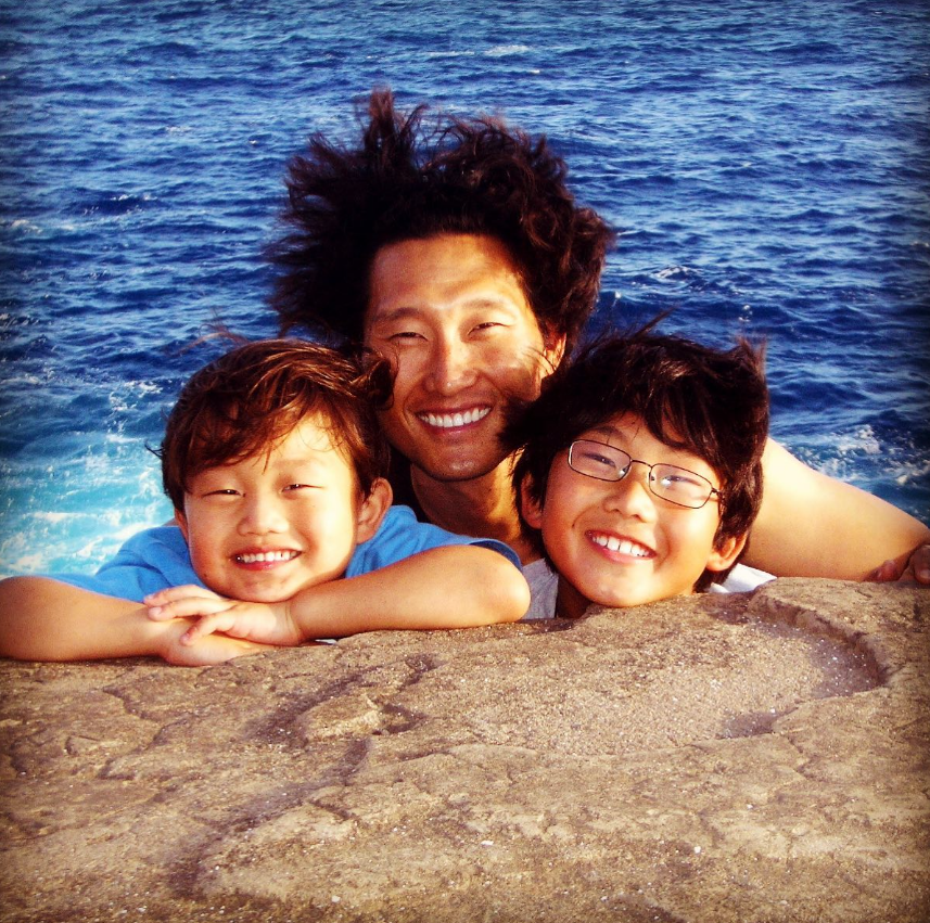 Daniel Dae Kim Wife: Daniel Dae Kim With His Sons