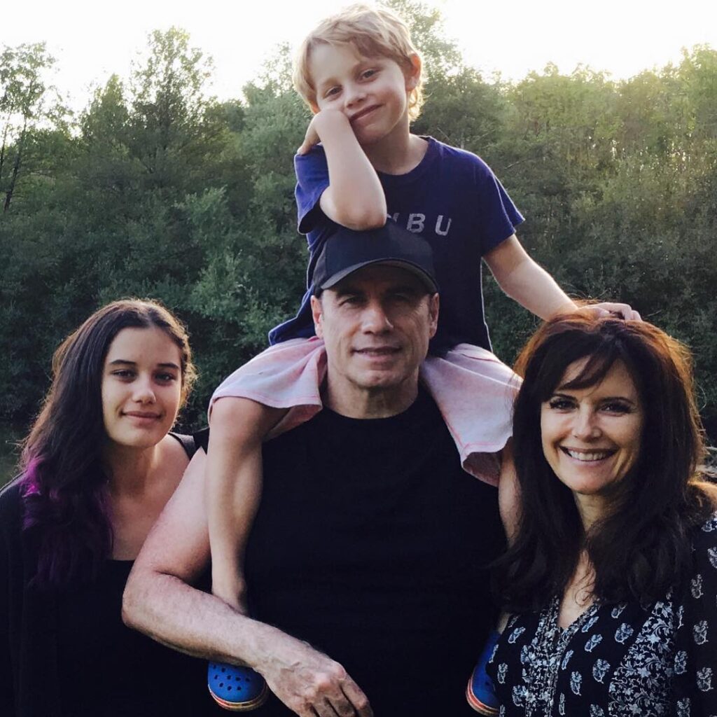 John Travolta With His Late Wife And Kids