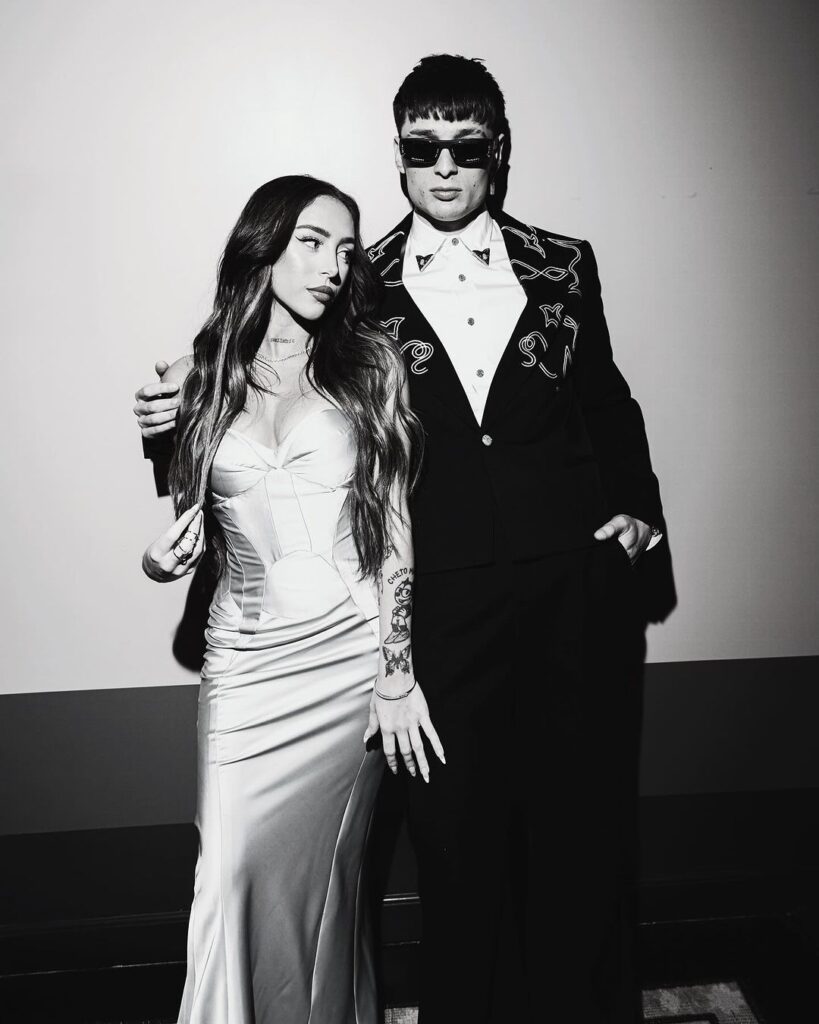 Peso Pluma and Nicki Nicole At The Grammys On Feb. 4, 2024