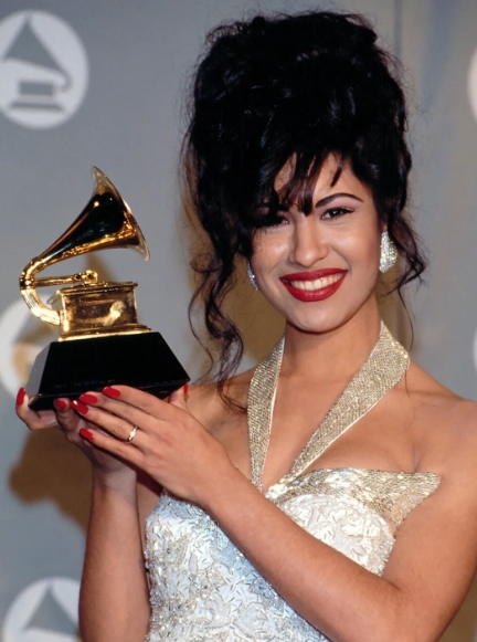 Selena Quintanilla Receiving Her First Grammy Awards
