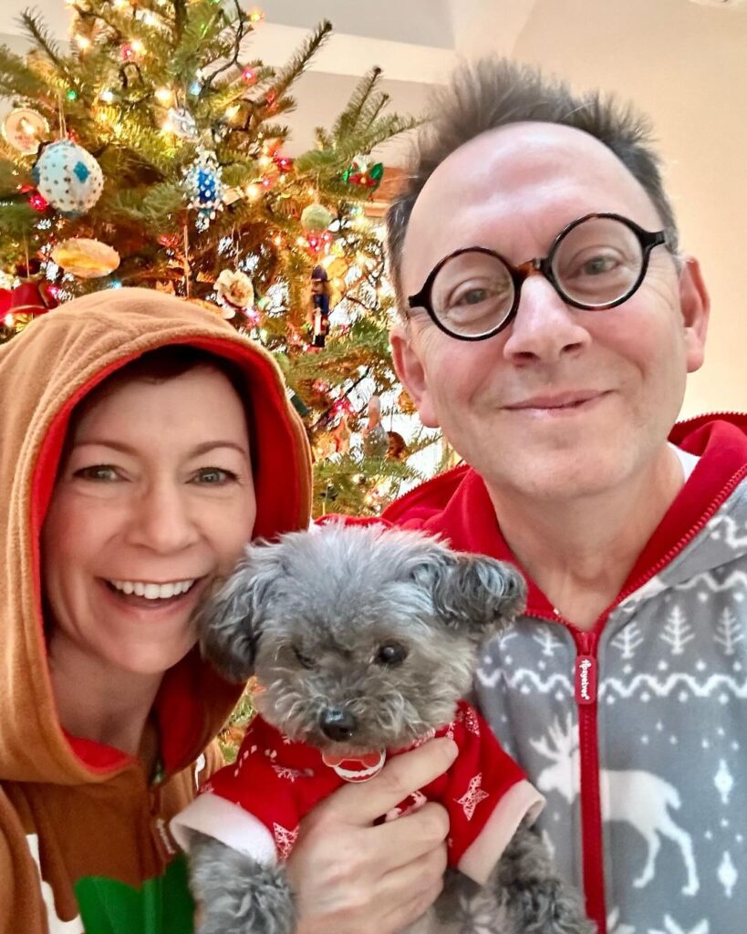 Carrie Preston Husband Michael And Their Dog Chumley