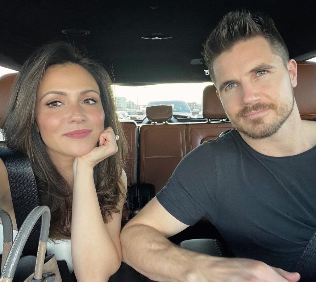 Robbie Amell With His Wife